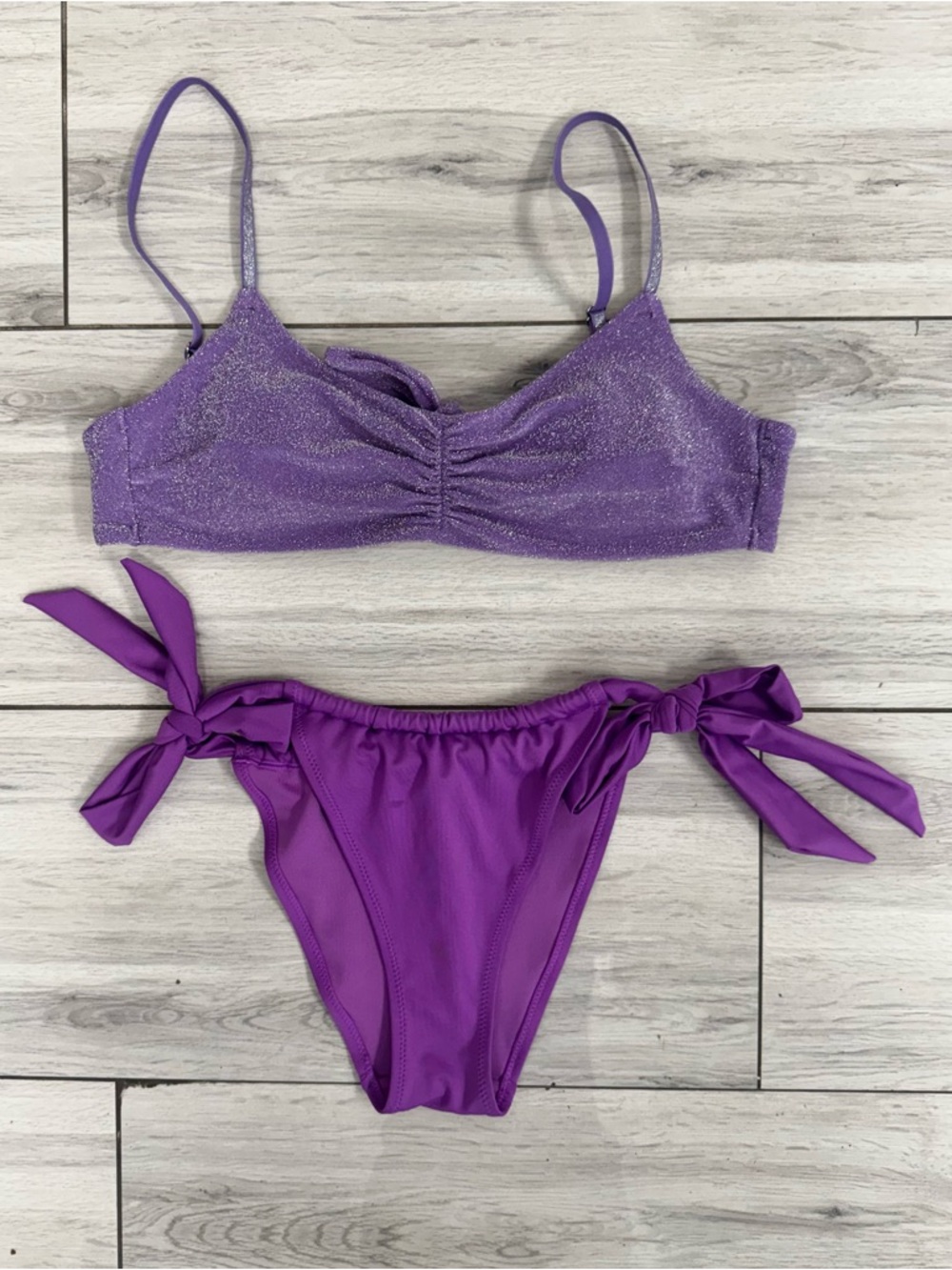 H&M Purple Shimmer Bikini Set